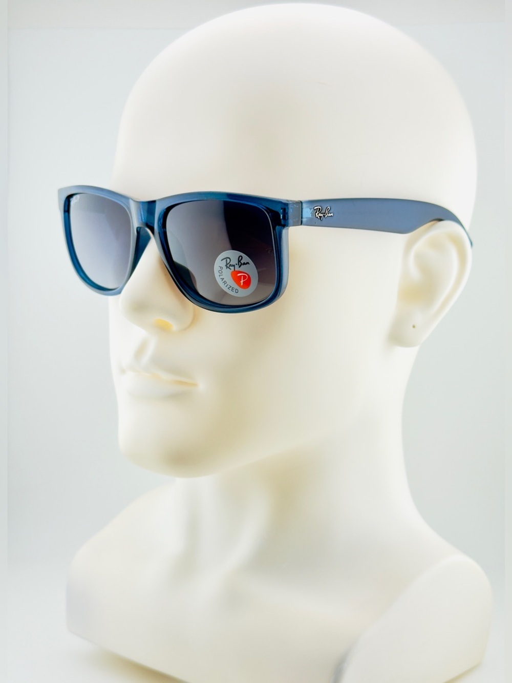 Ray-Ban Justin Classic Sunglasses RB4165 Transparent Blue Frame with Gray Lenses